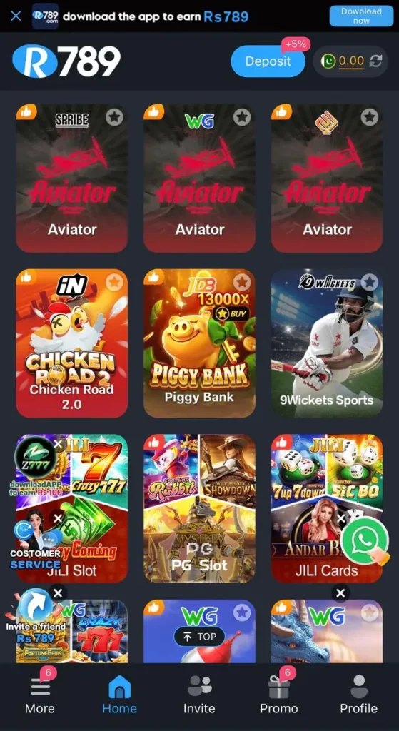 r789 Game interface